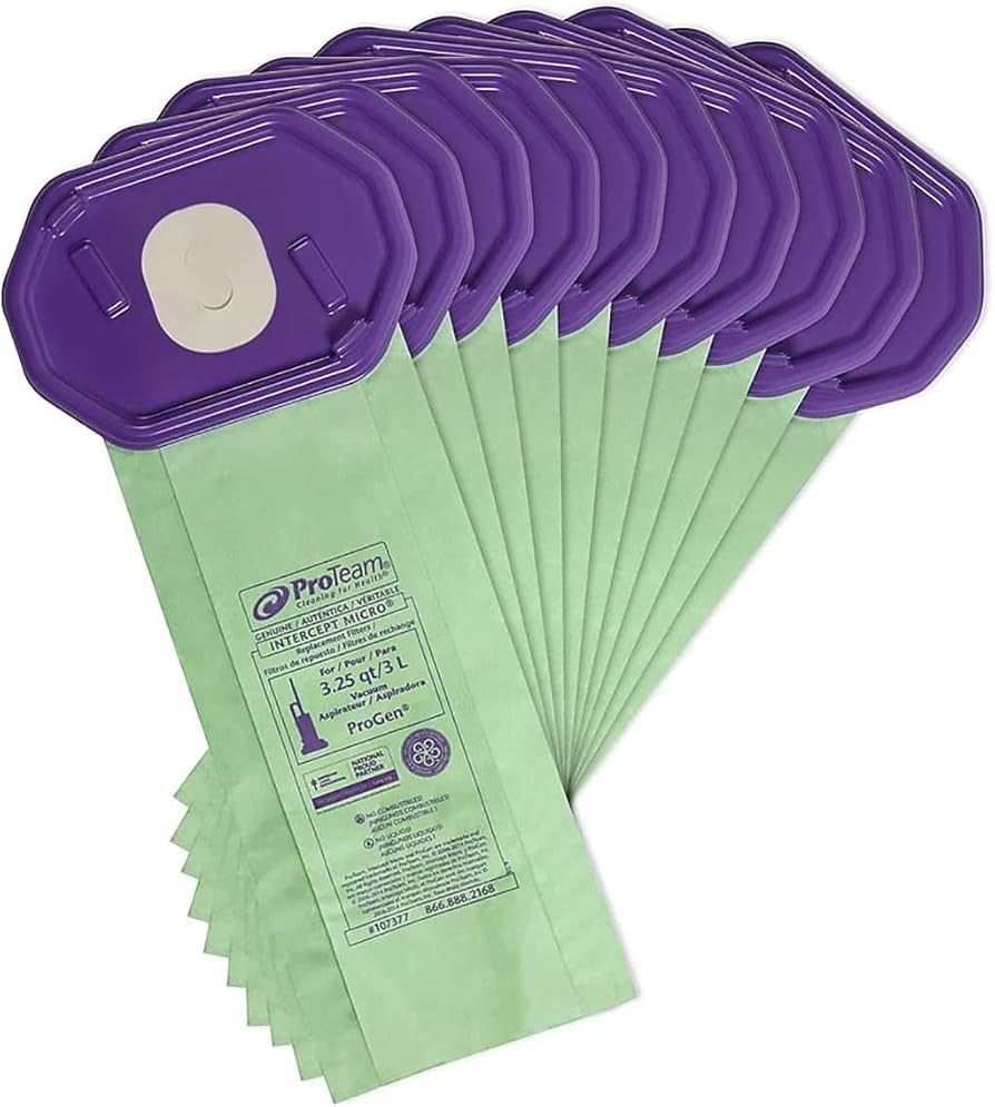 10 Proteam Vacuum Part 107377 Upright / Paper Bags Next Generation, 10PK Progen