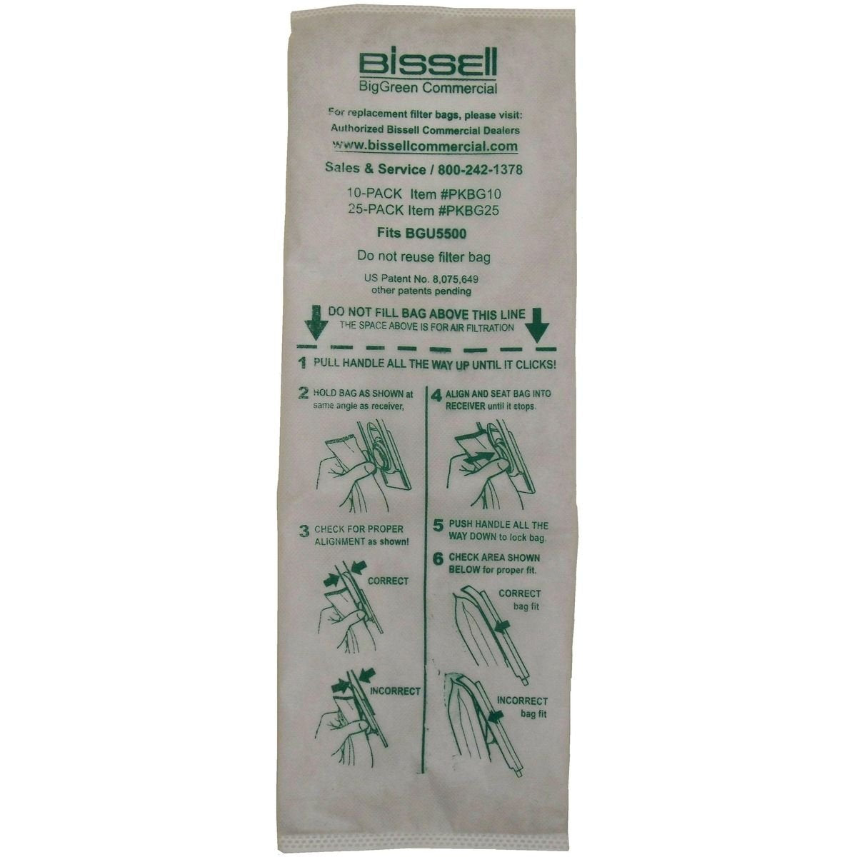 10 Bissell Vacuum Part 19-2490-02 Commercial / Paper Bags BGU5500, 10PK No Longer Available