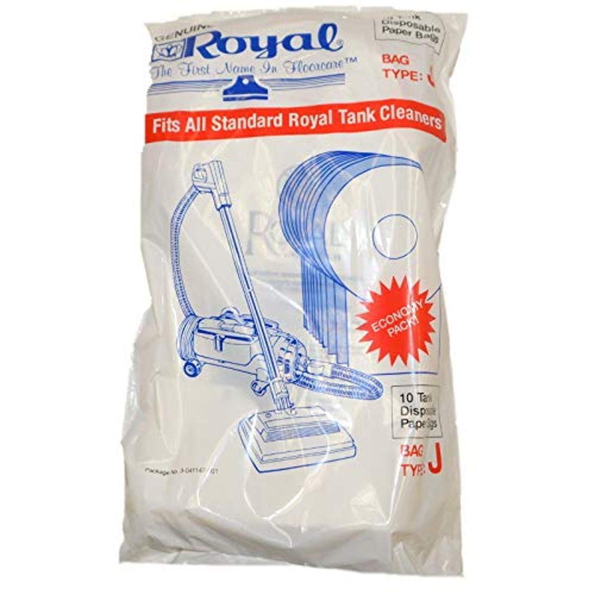 10 Royal Vacuum Part 3041147001 / Paper Bags, J, 10PK, Pony