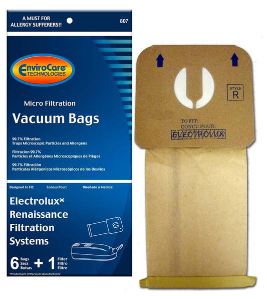 6 Electrolux / Aerus Vacuum Cleaner Bags Add to Favorites / Paper Lux, Renaissance, 6PK+1FILTER, Lux R by EnviroCare