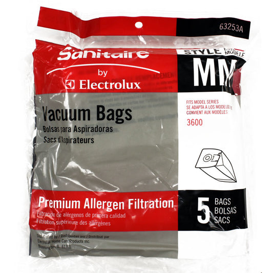3 Eureka, Sanitaire Vacuum Part 60296D-6 / Paper Bags, Mm, 3PK, Filteraire