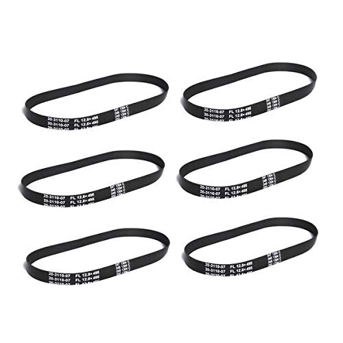 Electric Vac Smart Vac Belt For 4800 Series Models 4870, 4872, 4874, 4875, 4880, 4885 (6 Belts)