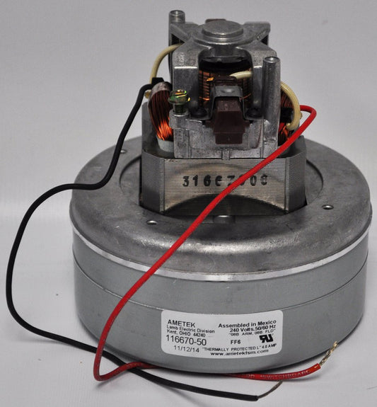 1 Ametek Vacuum Part 116670-50 / Motor, Lamb 5., 240 Volt, 2 Stage