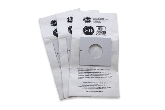 3 Hoover Vacuum Part 401011SR Canister / Paper Bags, Sr, 3PK, Duros