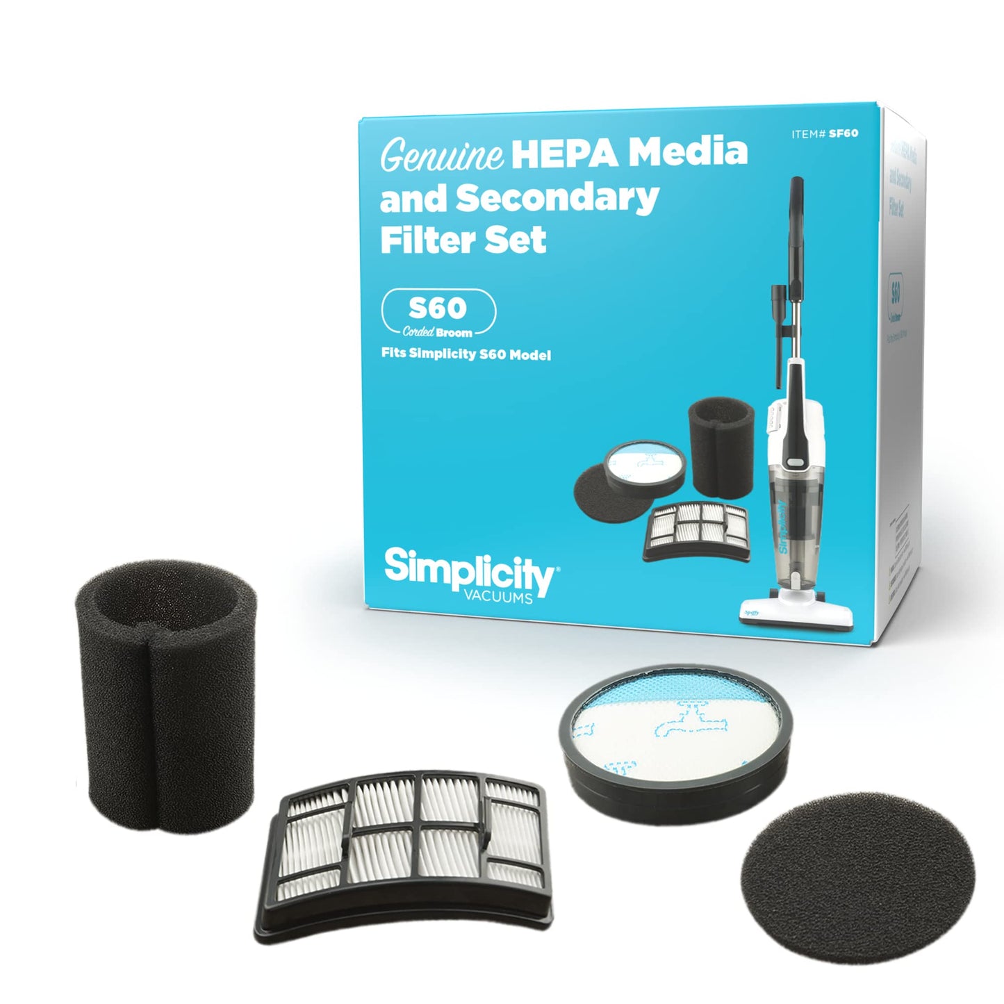 1 Simplicity / Riccar Vacuum Filter SF-60 / Set Riccar, R60, S60, Fuller Spiffy