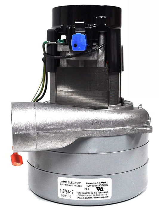 1 Ametek Vacuum Part 119797-19 / Motor, Lamb 3 Stage, 120 Volt, 5.7 Diam, Bypass