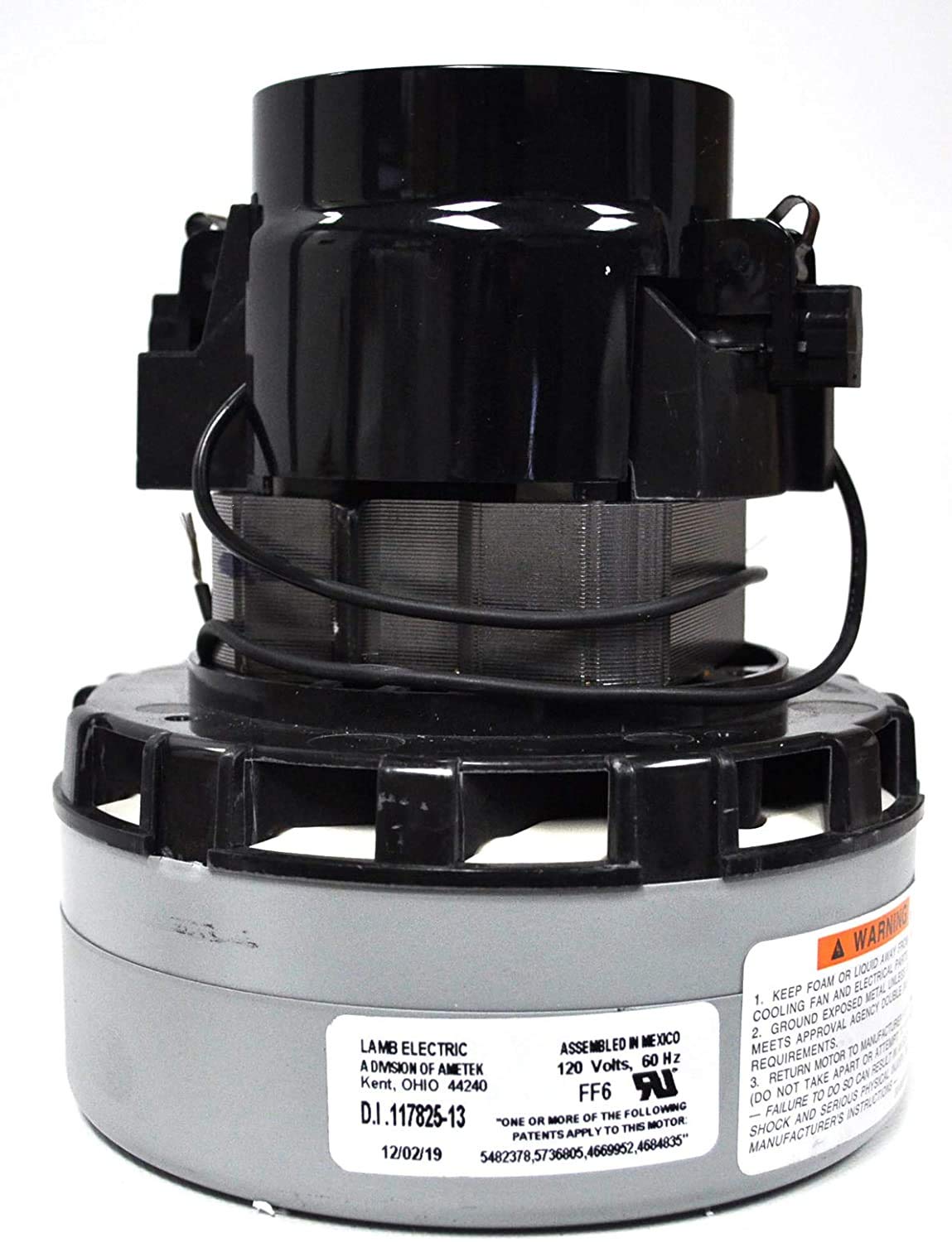 1 Ametek Vacuum Part 117825-13 / Motor, Lamb 2 Stage, Quiet Bypass, Peripheral, Expoxy