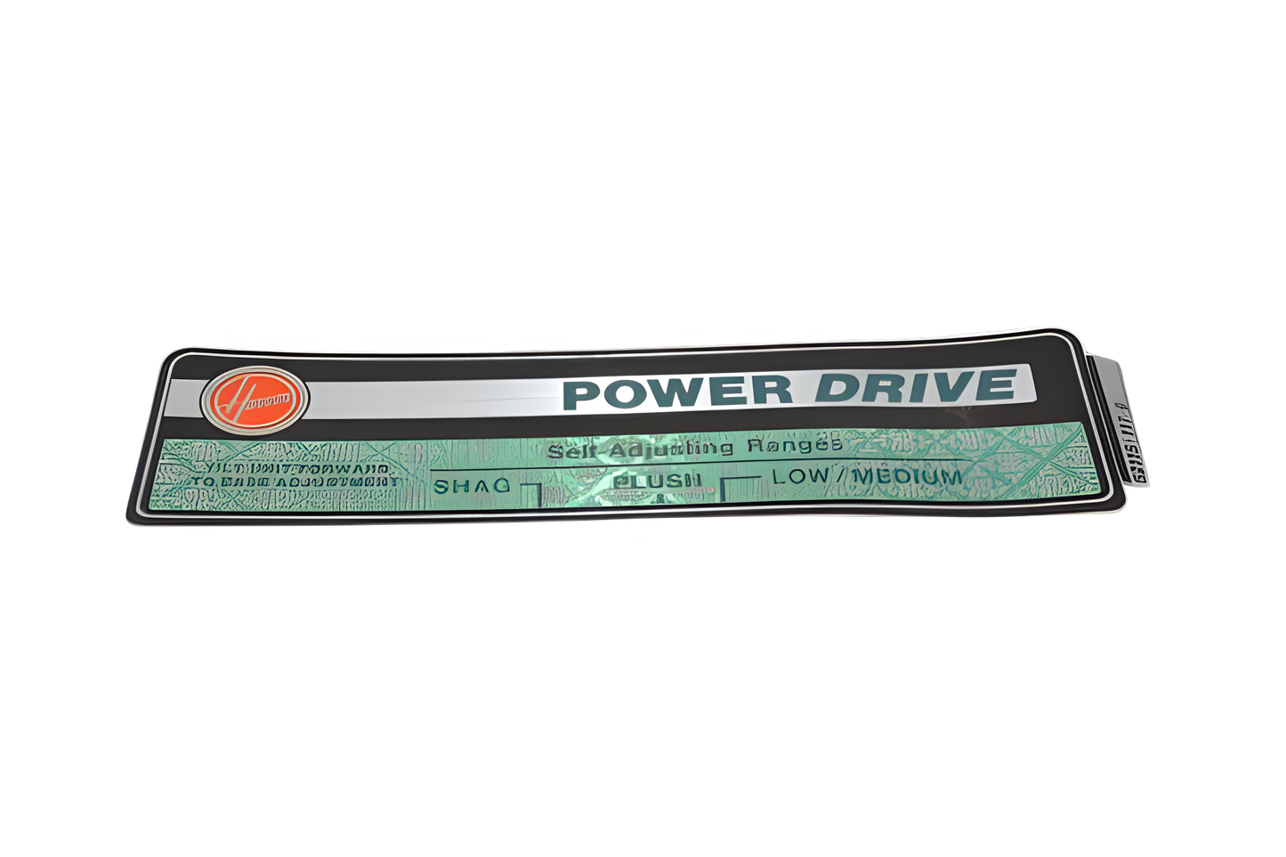 1 Hoover Vacuum Part 52115117 / Hood Nameplate Hvr 3105 (Green)