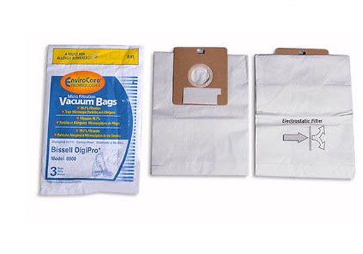 3 Bissell Vacuum Part 841 Canister / Paper Bags, Digi Pro, 3PK, No Longer Available