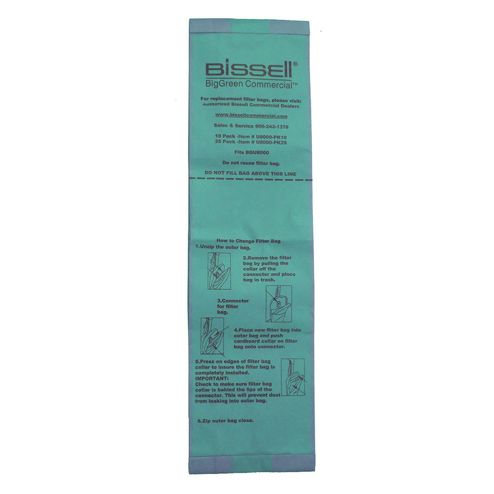 25 Bissell Vacuum Cleaner Bags U8000-PK25 / Paper, 25PK BGU8000