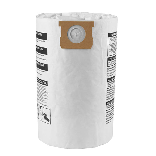 3 Shop Vac Vacuum Part 9066233 / Catch Bags-(3 Pack)Shop Vac 10 / 12 / 14 Gallon