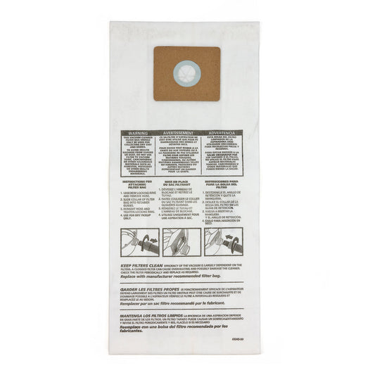 3 Shop Vac Vacuum Part 9193100 / Paper Bags, Hang Up Vac, 3PK