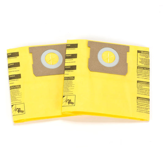 2 Shop Vac Vacuum Part 9196433 / Paper Bags, Type D, 2PK, Wet Dry, 4 Gallon