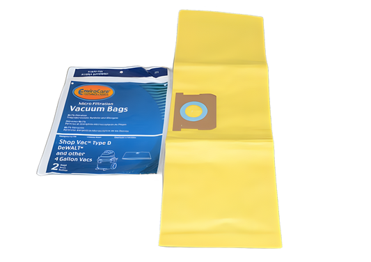 2 Shop Vac Vacuum Part 771 Micro Allergen Filtration / Paper Bags, 4 Gallon, 2PK, Micro Filtration