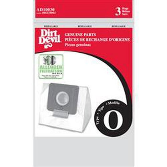 3 Dirt Devil Vacuum Part AD10030 / Paper Bags, O, 3PK, Fantasy Tattooallergen