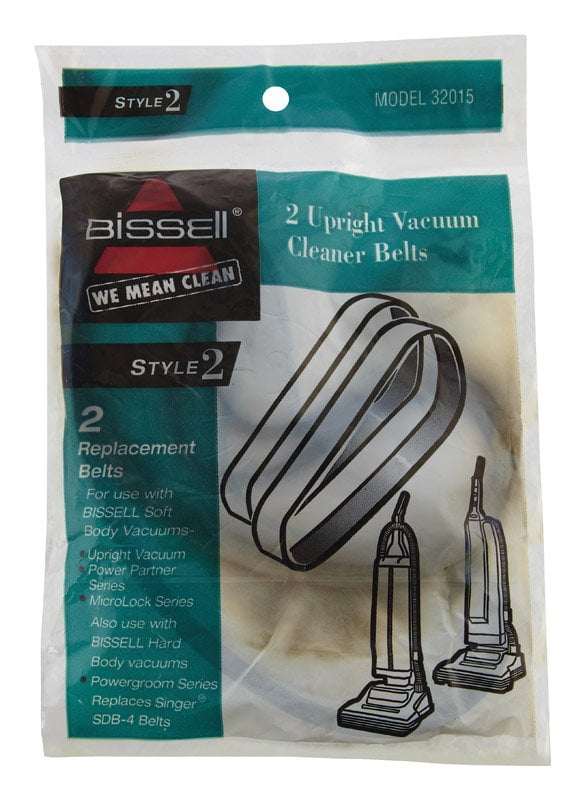 2 Bissell Vacuum Belts 32015 / Style 2, 2PK, Singer SDB-4 Hb, Sb Series, Singer No Longer Available
