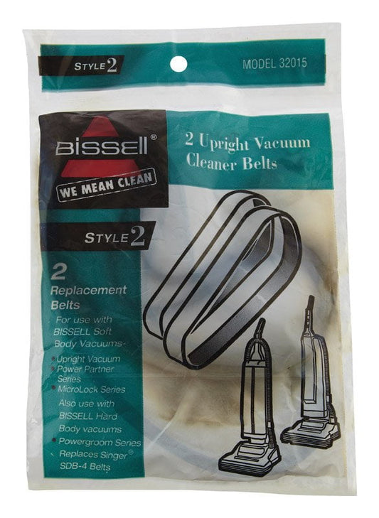 2 Bissell Vacuum Belts 32015 / Style 2, 2PK, Singer SDB-4 Hb, Sb Series, Singer No Longer Available