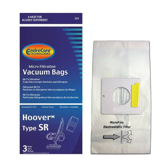 3 Hoover Vacuum Part 325 Canister Micro Allergen Filtration / Paper Bags, Sr, 3PK, Micro, Repl by EnviroCare