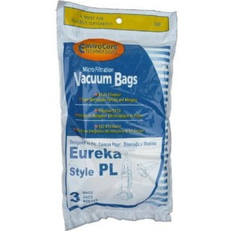 3 Eureka, Sanitaire Vacuum Part 326 Upright Micro Allergen Filtration / Paper Bags Pl, 3PK, Micro, Repl by EnviroCare