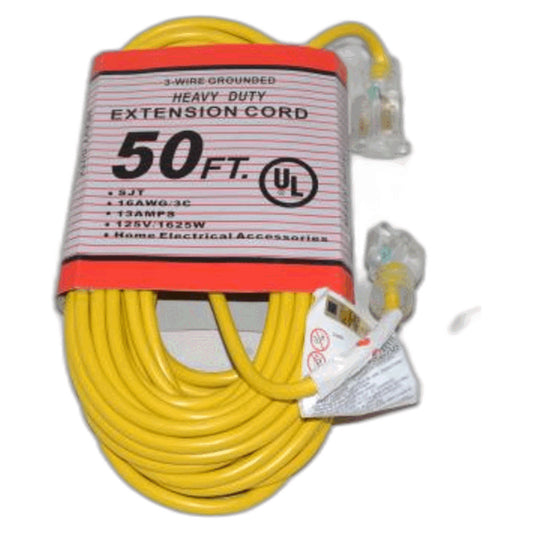 1 Titan Vacuum Part 14-5411-06 Commercial / Extension CORD-50ft, 16 / 3, Yellowlighted Ends