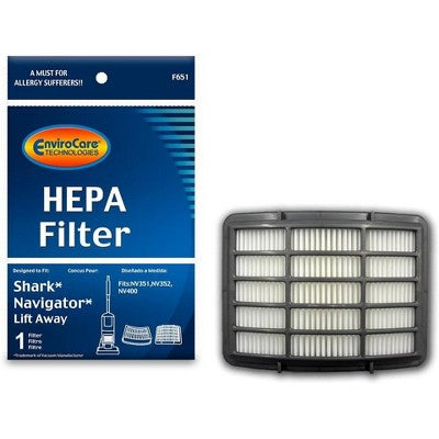 1 Shark Vacuum Filter F651 HEPA Filtration / Navigator Lift Away, Baglessoem # Xhf 350