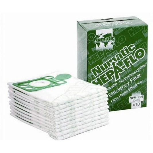 10 Numatic Vacuum Part 604015 Canister Backpack / Paper Bags 160, 180, 200 Series 10 Pack, Fits Harry Vac, Rsv 130, Rsv 200
