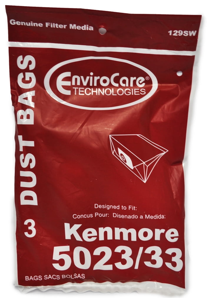 3 Kenmore Vacuum Cleaner Bags 129SW / Paper, 5023, 5033, 3PK, Enviro, Canisterkenmore ''E''