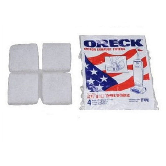 4 Oreck XL21 UPRIGHT MOTOR (4PK) Vacuum Filters EF4PK Upright