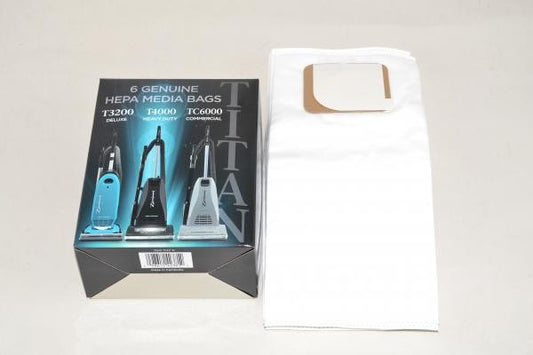 6 Titan Vacuum Part TUV-H HEPA Filtration / Paper Bags T3200, T4000, TC6000, 6PK