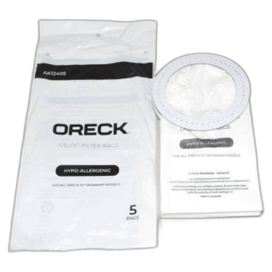 5 Oreck Vacuum Part AK12405 Canister / Paper Bags, Ironman, 5PK, Compact