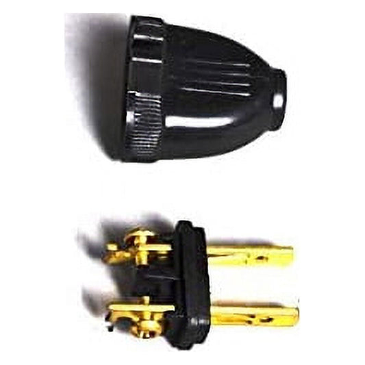 1 Fit All, Residential Vacuum Part 32-5604-61 / Male Grip Plug / Black