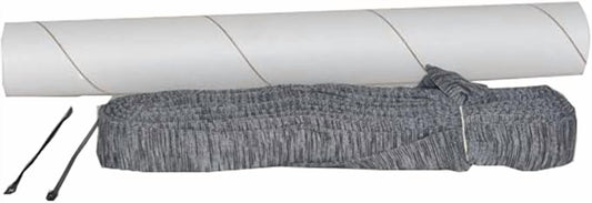 1 Fit All, Central Vac Vacuum Hose 06-1004-08 / Sock, W / Tube, 35FT, Grey, W / Zip Tie