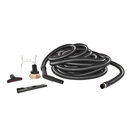 1 Fit All, Central Vac Vacuum Hose 06-4985-62 / Garage Kit Titan T3, 50' Black, W / Tools, Titan