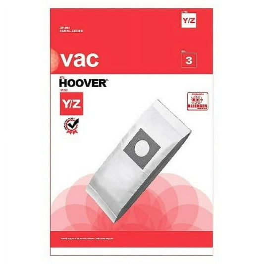 3 Hoover Vacuum Cleaner Bags AA10002 / Paper Y / Z Allergen 3
