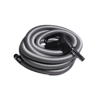 1 Plastiflex Vacuum Hose XZ902138035FUI / Assembly, 35ft, Low Voltage, No Button 1 3 / 8 Diam, Silver W / Black Grip