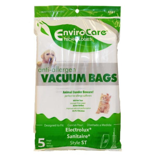 5 Eureka, Sanitaire Vacuum Part A161 Commercial / Paper Bags Sanitaire, St, 5PK, Allergen