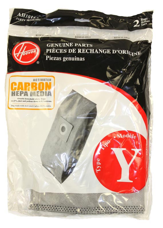2 Hoover Vacuum Cleaner Bags 902481001 HEPA Filtration / Type Y Carbon Bulkalternate Item A 2