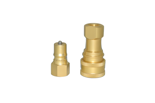 1 Commercial Extractors Vacuum Part 14-1070-07 Commercial / Coupler, Quick Connect 1 / 4 Brass, Set 1 Male, 1 Female