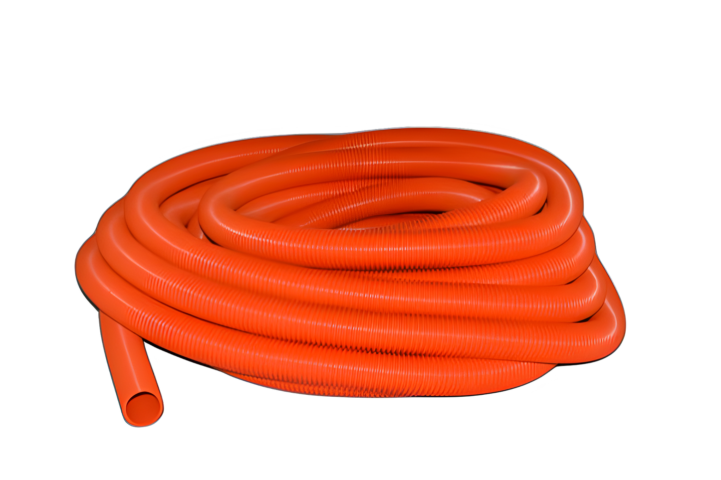 1 Fit All, Central Vac Vacuum Hose 5971250601A / 1 1 / X 30' Crushproof, Orange, 32mm