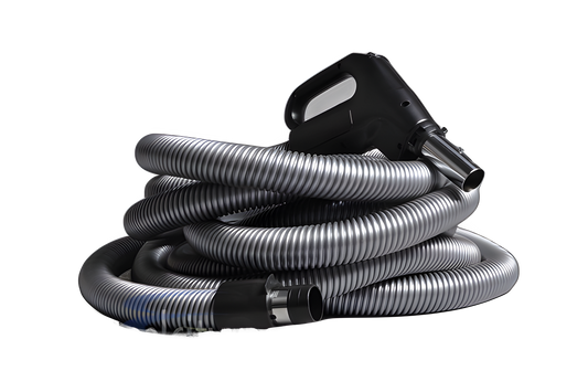 1 Wessel Werks Vacuum Hose XZ902138030BUI / Assembly, Plastiflex, 30ft, Low Voltagew / Buttongas Pump Grip, Black, Silver