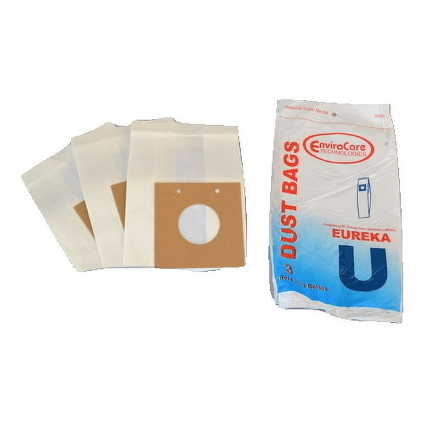 3 Eureka, Sanitaire Vacuum Part 308SW Upright / Paper Bags U, 3PK, 2PLY, Repl by EnviroCare