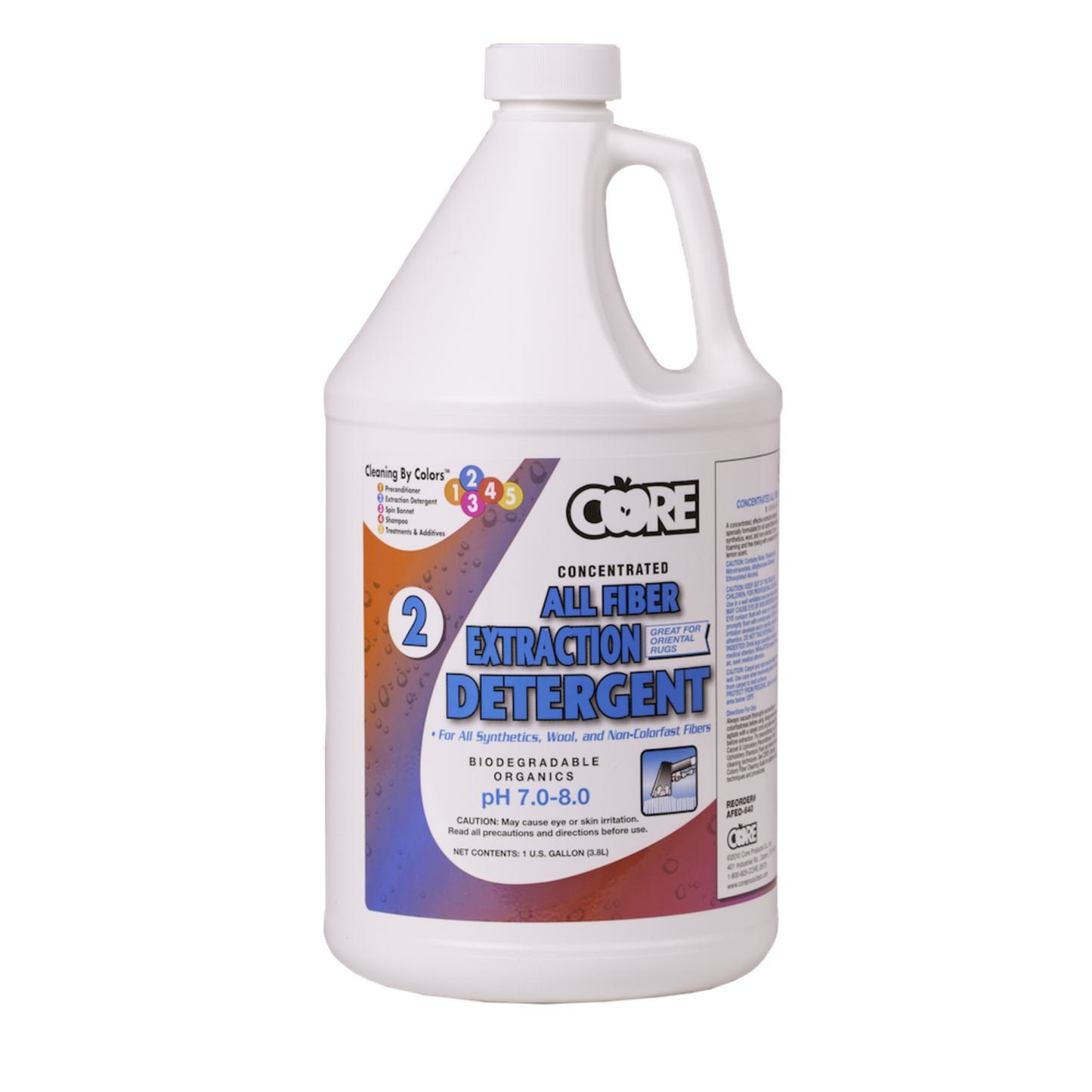 Core Shampoo / Chemical AFED-640 / Shampoo, Extraction Core All Fiber, Gallon