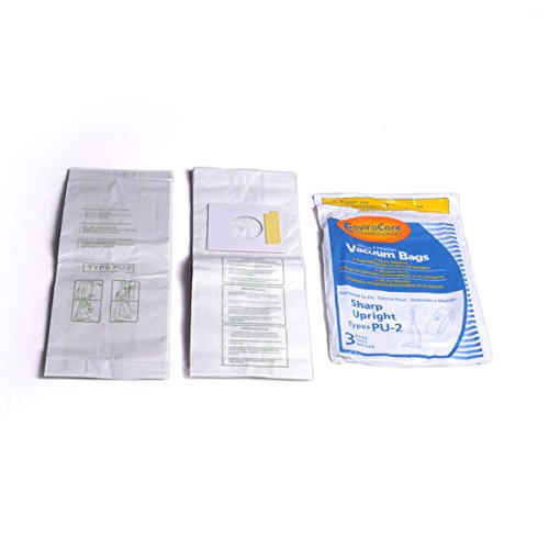 Electric Vac Sharp Type PU-2 Upright Microfiltration Vacuum Cleaner Paper Bags 3PK # 844