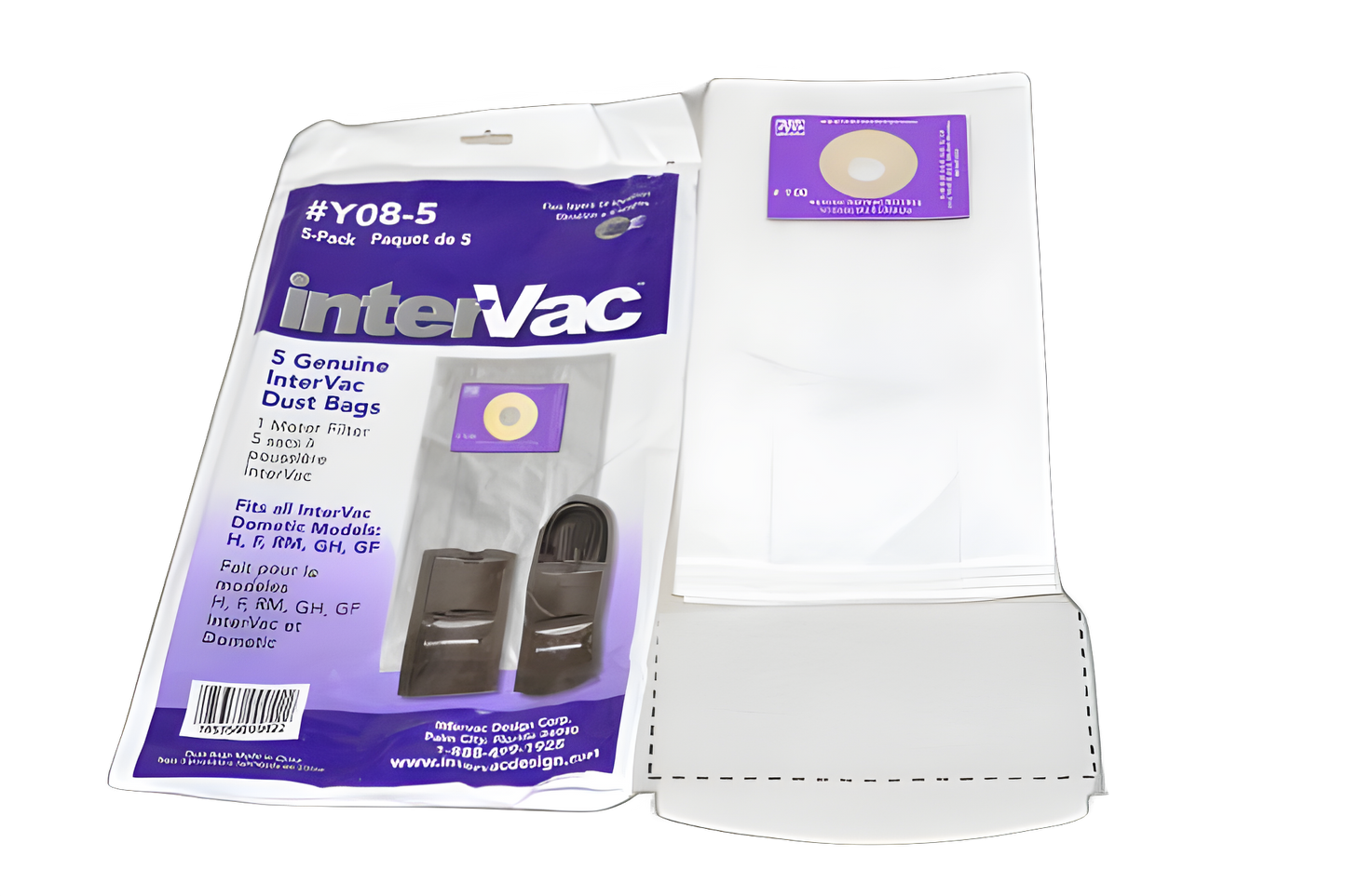 5 Intervac Vacuum Part 9013 / Paper Bags Garage Vac, 5PK