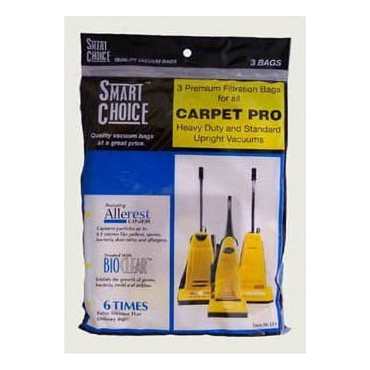 3 Carpet Pro Vacuum Part CPP-3 Upright / Paper Bags, 3PK / Use Alt Part Number No Longer Available