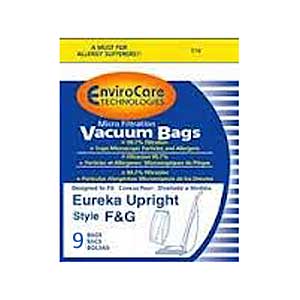 9 Eureka, Sanitaire Vacuum Part 216-9 Upright Micro Allergen Filtration / Paper Bags, F, G, 9pk, Micro