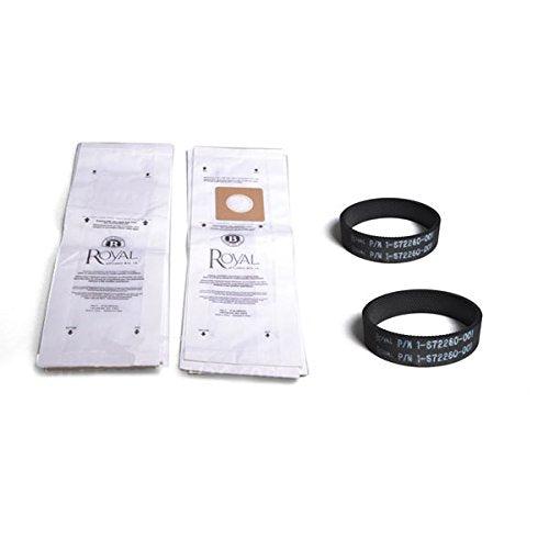 Electric Vac Models 089000, 1038, 1040, 2025, 2028, 2075, 3000, 3008 Type B Upright Paper Bags 10PK 2pk Kurled Belts