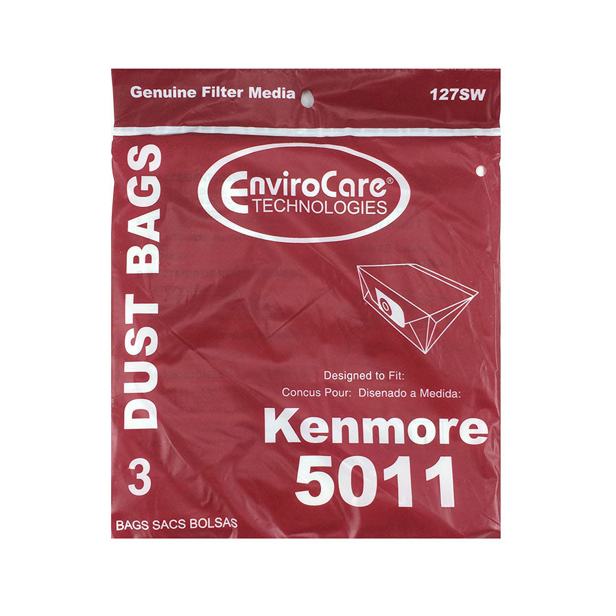 3 Kenmore Vacuum Cleaner Bags 127SW / Paper 5011, 3PK, Replacementkenmore ''P''