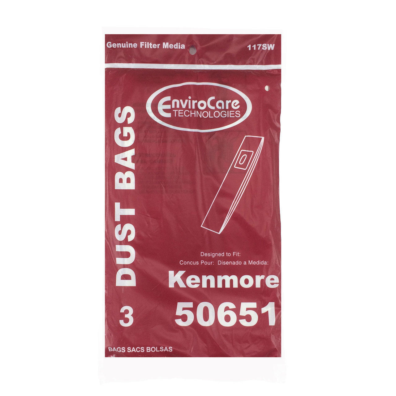 1 Kenmore Vacuum Cleaner Bag 117SW Upright / Paper 5065, Replacementkenmore L