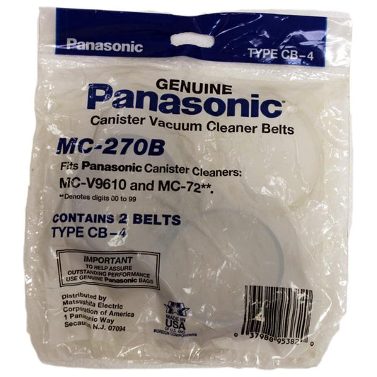 1 Panasonic Vacuum Belt MC-270B / CB-4, MCV-9610, Power Headpack Of 2